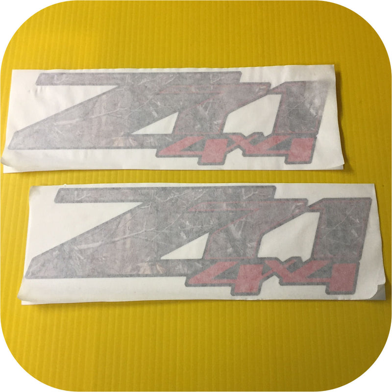 2 Camo Red Z71 Silverado GMC Sierra Pickup Truck Bed Side Decal Sticker 2007-13-21310