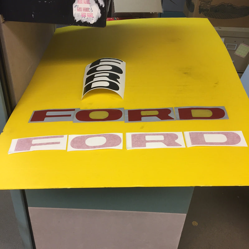 RED 72-79 Ford Pickup Truck Fleetside Ranger Tailgate Vinyl Letters Decal Rear-21298