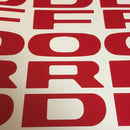 RED 72-79 Ford Pickup Truck Fleetside Ranger Tailgate Vinyl Letters Decal Rear-21297