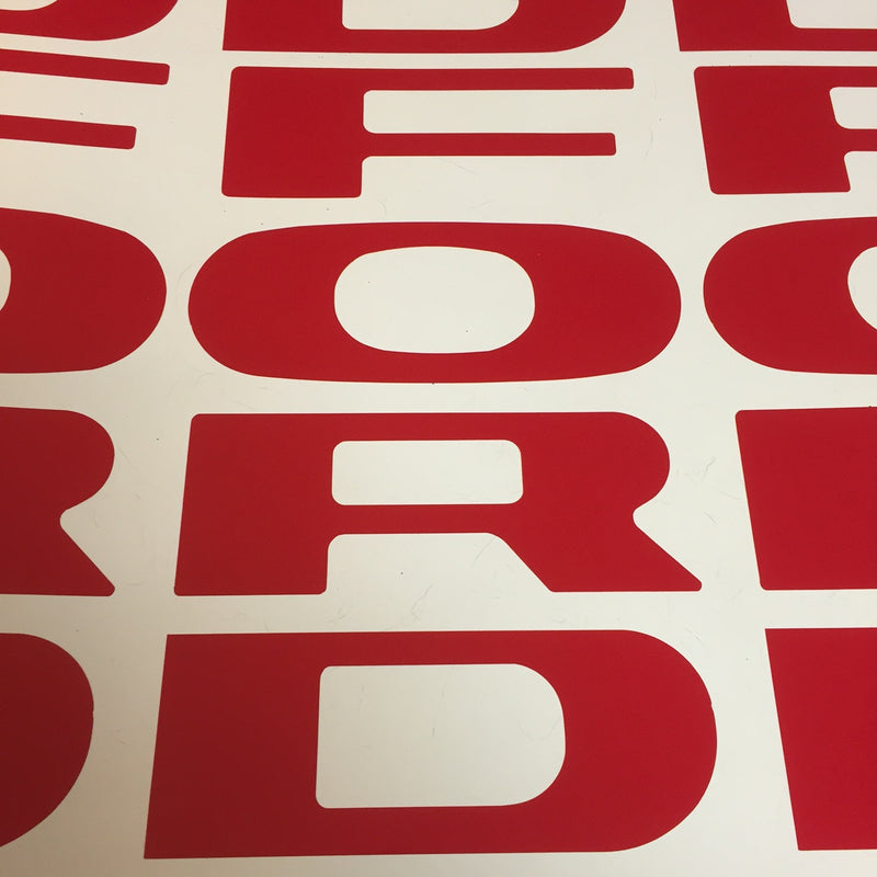 RED 72-79 Ford Pickup Truck Fleetside Ranger Tailgate Vinyl Letters Decal Rear-21297