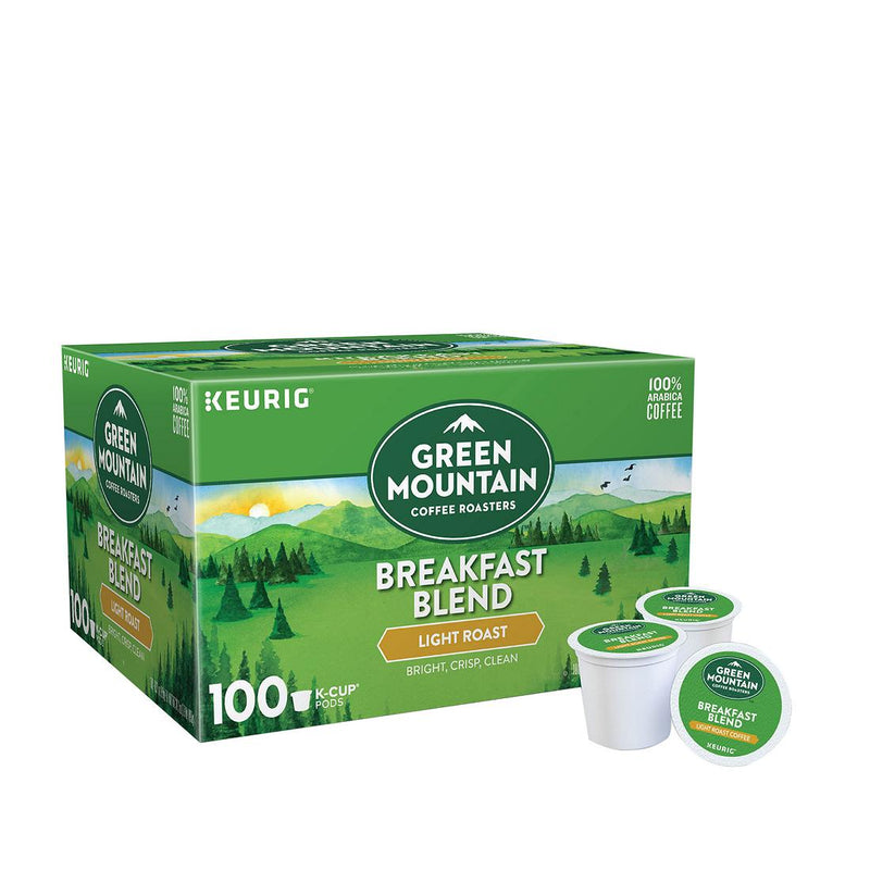 Green Mountain Breakfast Blend Coffee 100 ct Keurig K cup Pods