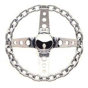 Grant 4 Spoke Chrome Chain Link Steering Wheel-0