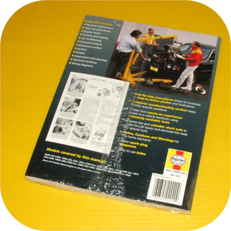 Repair Manual Book BMW E30 E28 E34 318 325 525 535 i e-10827