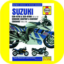 Repair Manual Book Suzuki GX-R750 GSX-R1100 GSX600F GSX750F and GSX1100F covering GX-R750 and GSX-R1100 for (1985 to 1992) GS-11200
