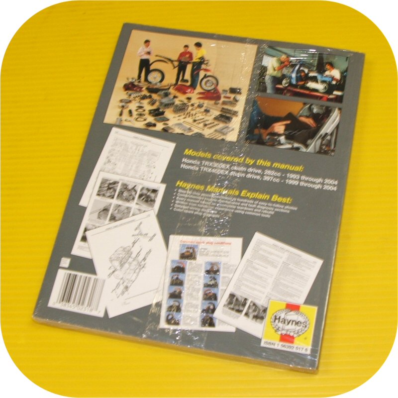 Repair Manual Book Honda 300ex 400ex ATV 4Wheeler NEW-11183