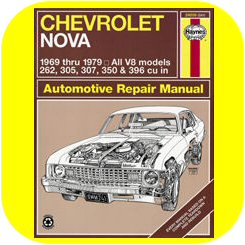 Repair Manual Book Chevrolet Nova 69-79 SS V8 Owners-0