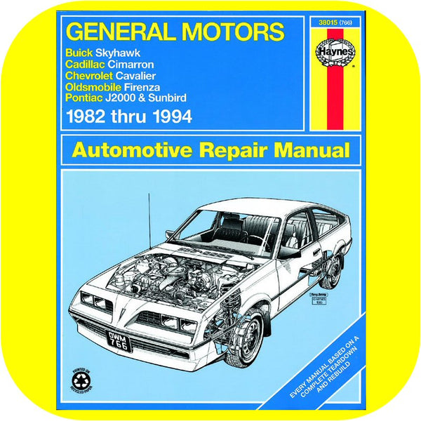 Repair Manual Book Skyhawk Cadillac Cimarron Cavalier-0