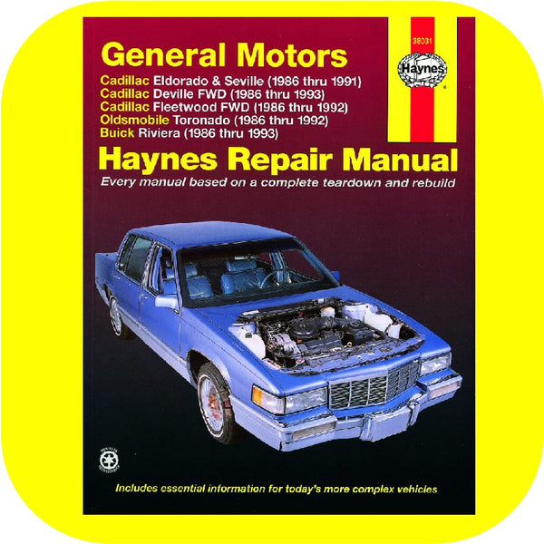Repair Manual Book Cadillac Eldorado Seville Deville-0
