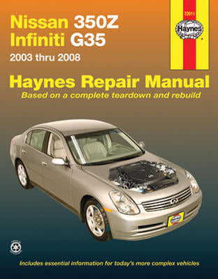 Repair Manual Book for Nissan 350Z Infiniti G35 03-08 NEW-0
