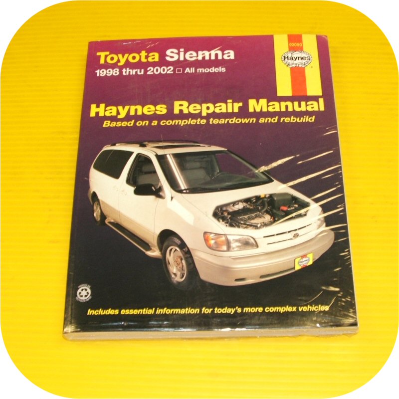 Repair Manual Book Toyota Sienna 98-02 Van Shop NEW-0