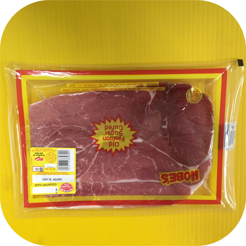 Hobes Old Fashioned Sugar Cured Country Ham Pork Center Slices Breakfast Biscuit-0