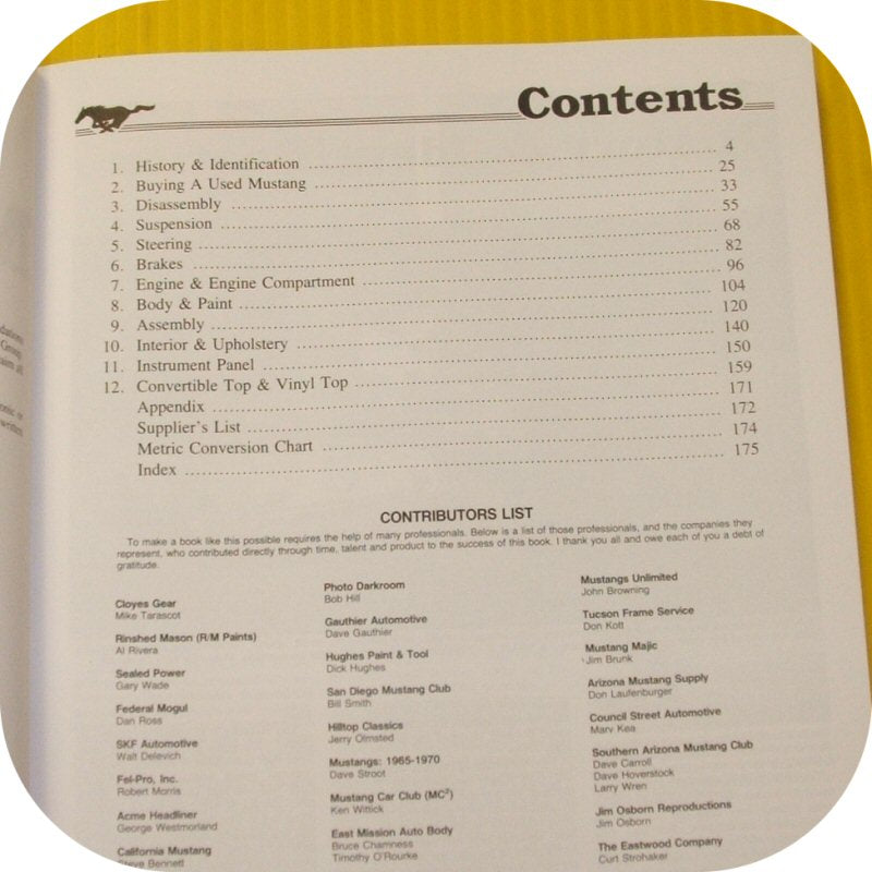 Ford Mustang Restoration Manual Book 289 GT350 V8 64-70 Fastback Notchback Conv-1266