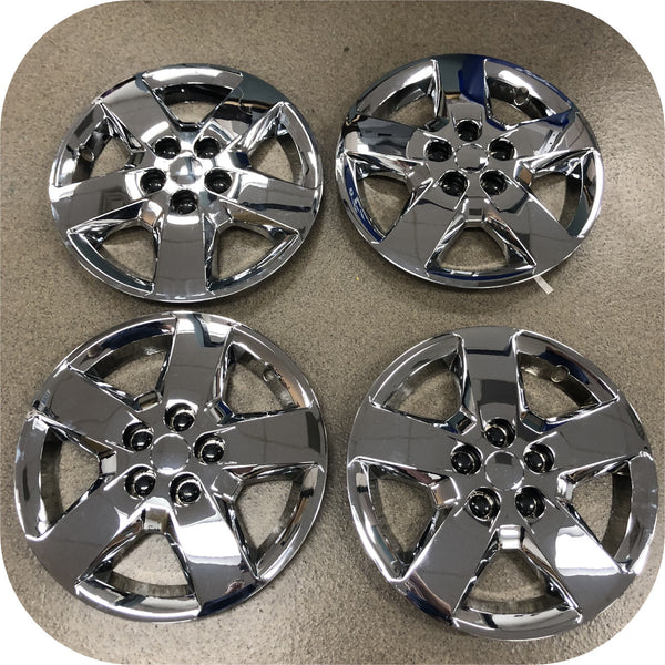 Chrome Wheel Cover Hub Caps 08-12 Chevy HHR Malibu 16" Wheel-0