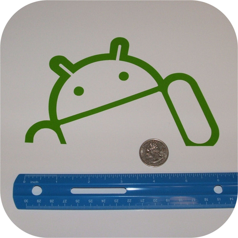Leaning Droid Vinyl Sticker Google Robot Android Razr Case Cover Decal-19379