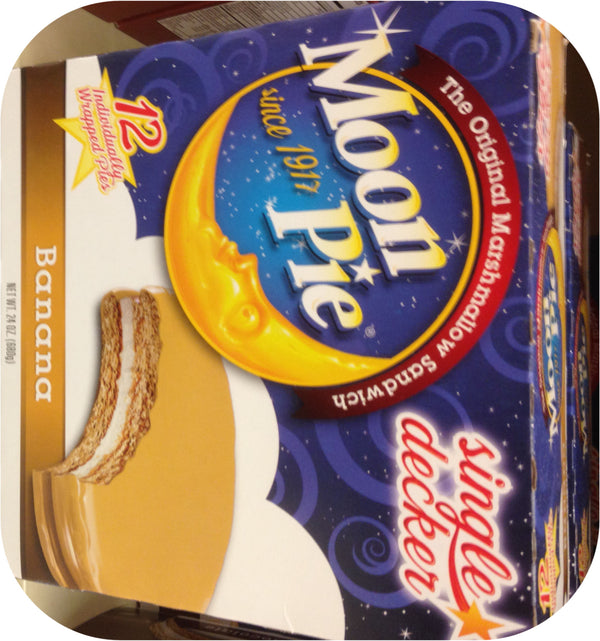 Dozen Single Decker Banana Moon Pie Graham Marshmallow MoonPie Cake Original-0