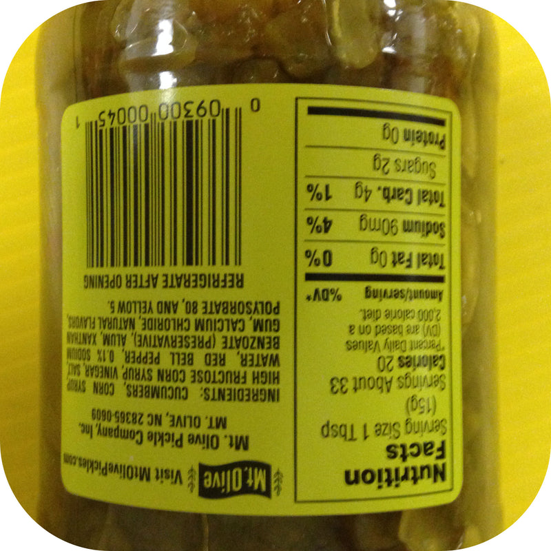 Mount Olive Sweet Salad Cubes Relish 16 oz Salad Tuna Mt-20135