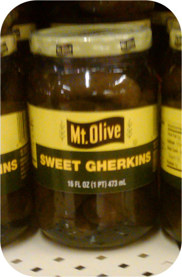 Mount Olive Sweet Gherkins Pickles 16 oz-0