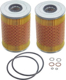 2 Oil Filters BMW 633 635 Csi 733 735 i E23 E32 E24 Kit-0