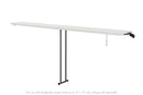 8 Foot Extendable Tailgate Table, White, 92.5 x 12 x 39 in