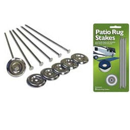 6 Pack Patio Rug Indoor Outdoor Carpet Stakes Camper Travel Trailer RV Camp-20437