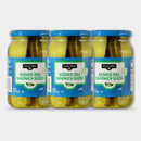 3 Jars Clover Valley Kosher Dill Sandwich Slice Pickles, 16 fl oz