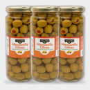 3 Jars Clover Valley Stuffed Green Olives, 7 oz
