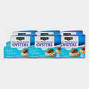 6 Cans Clover Valley Fancy Whole Smoked Oysters, 3.75 oz