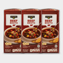 3 Cartons Clover Valley Beef Broth, 32 oz