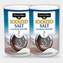2 Containers Clover Valley Iodized Salt, 26 oz