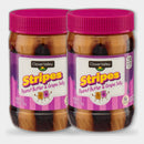 2 Jars Clover Valley Stripes, Peanut Butter & Jelly Spread, 18 oz