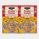 2 Boxes Clover Valley Fruity Hoops Sweetened Multi-Grain Cereal, 12 oz