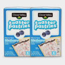 2 Boxes Clover Valley Toaster Pastries, Frosted Blueberry, 6 ct