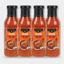 4 Bottles Clover Valley Medium Wing Sauce, 12 fl oz