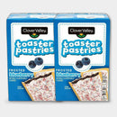 2 Boxes Clover Valley Toaster Pastries, Frosted Blueberry, 11 oz, 6 ct