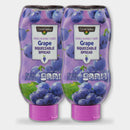 2 Bottles Clover Valley Grape Squeezable Spread, 20 oz