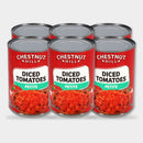 6 Cans Chestnut Hill Petite Diced Tomatoes, 14.5 oz