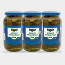 3 Jars Clover Valley Kosher Whole Dills, 32 oz