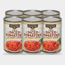 6 Cans Clover Valley Mild Diced Tomatoes with Green Chilies, 10 oz