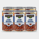 6 Cans Clover Valley Mild Chili Beans, 15.5 oz