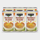 6 Cans Clover Valley Refried Beans, 16 oz