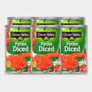 6 Cans Clover Valley Petite Diced Tomatoes, 14.5 oz