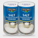 2 Containers Clover Valley Plain Salt, 26 oz