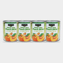 4 Cans Clover Valley Yellow Cling Peach Slices, 29 oz