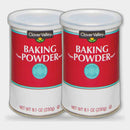 2 Boxes Clover Valley Baking Powder, 8.1 oz