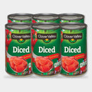 6 Cans Clover Valley Diced Tomatoes, 14.5 oz