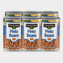 6 Cans Clover Valley Pinto Beans, 15.5 oz