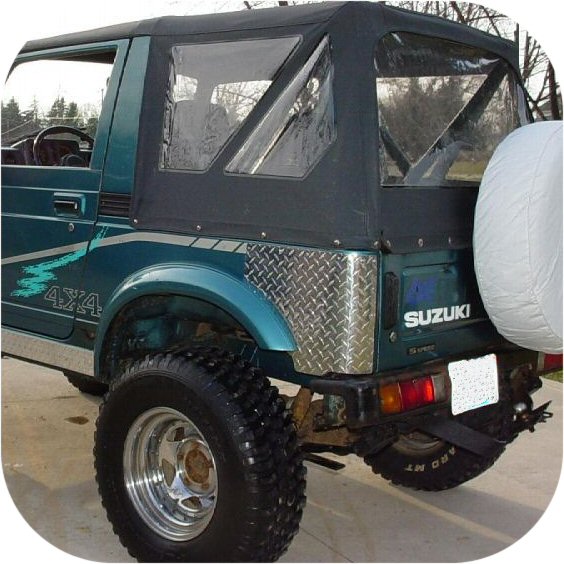 New Soft Top Suzuki Samurai Diamond Plate Corner Skins-155