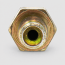 Front brake hydraulic hose fitting face detail