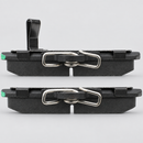Front disc brake pad set side view