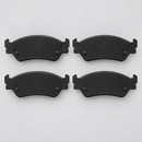 Front ceramic brake pad set backing plate view